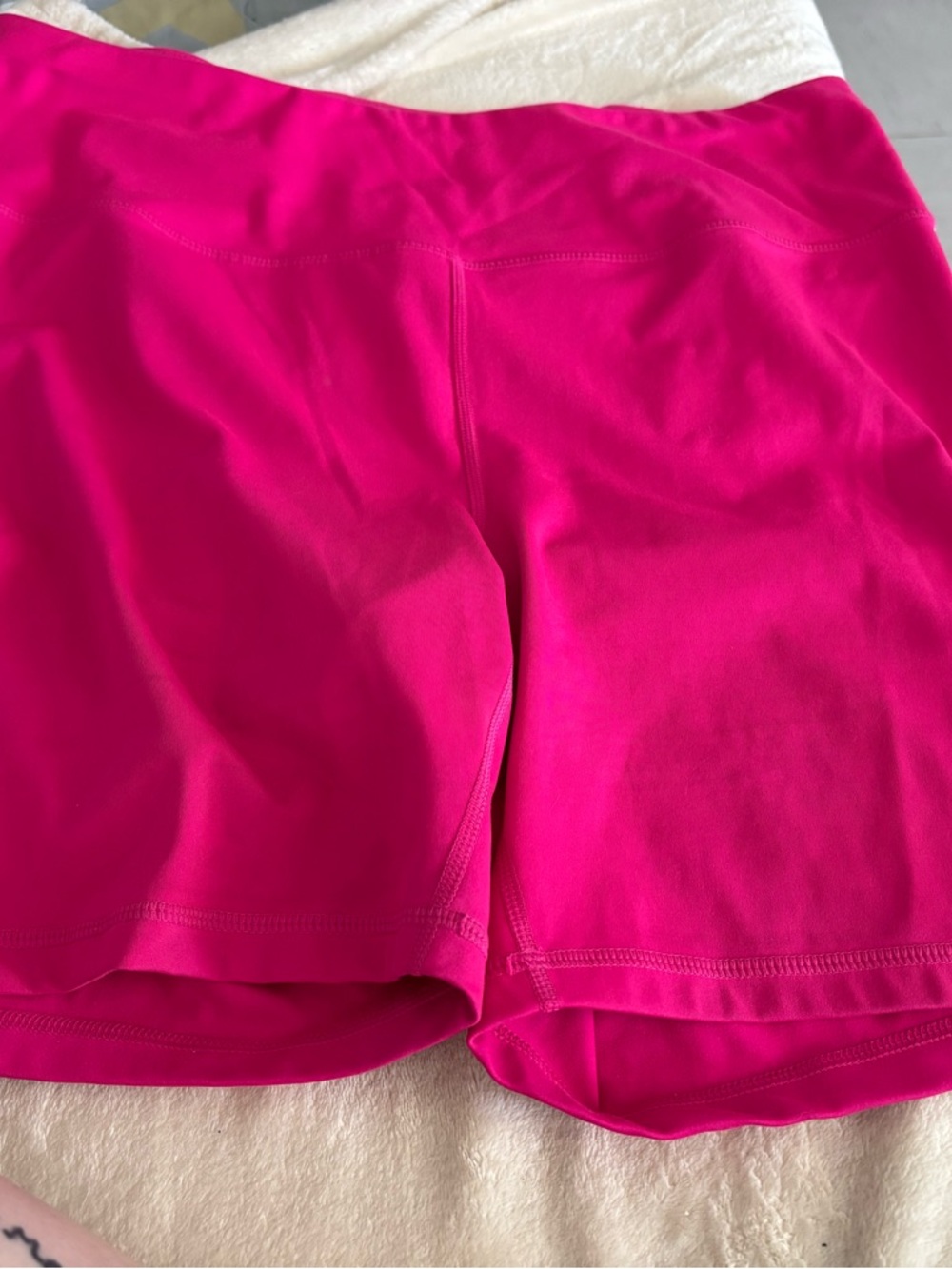 Reebok Women's Bright Pink Performance Bike Shorts